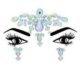 Dual AB & Glow in The Dark Crystal Face Gems/Jewels - Summer Festival Body Art