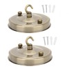 Pack of 2 Ceiling Canopy, Chandelier Ceiling Plate Hook, Retro