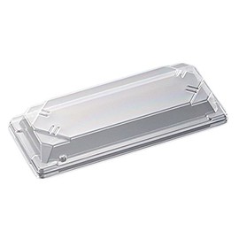 Chuo Kagaku Disposable Container Lid, Made in Japan, CF Sushi Container, L, Roll Lid, Pack of 50, Size: Approx. 8.8 x 3.7 x 1.3 inches (22.3 x 9.3 x 3.2 cm), Transparent