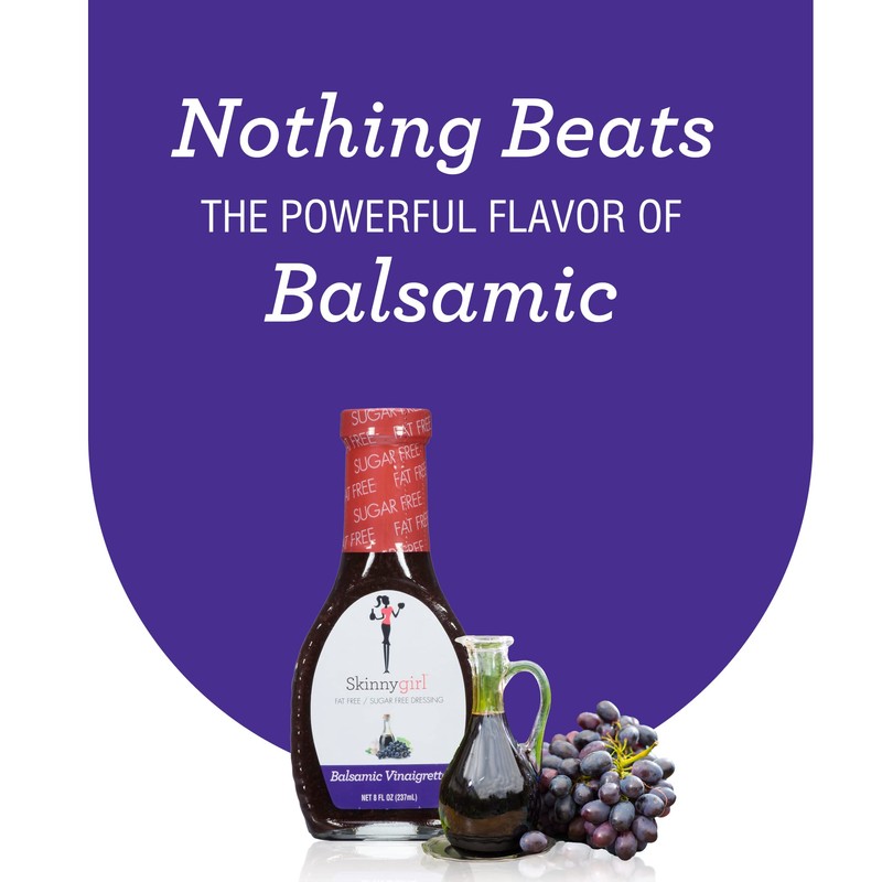Skinnygirl Sugar Free Gluten Free Salad Dressing, Balsamic Vinaigrette, 8