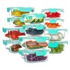 C CREST 12 Pack Airtight Glass Containers for Fresh and