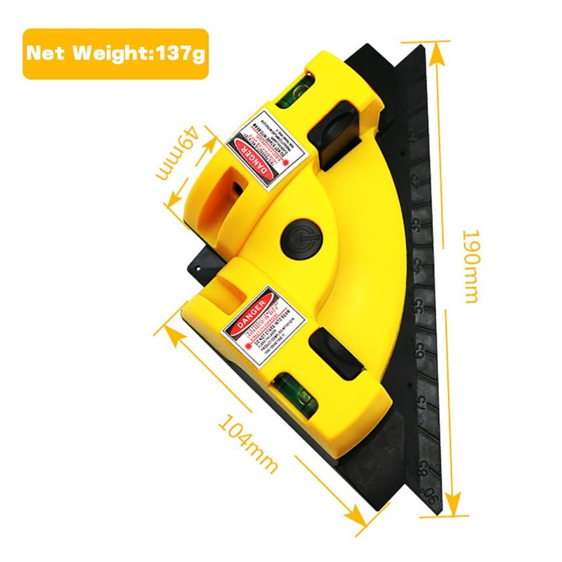 VortecSys Square Laser Right Angle 90 Degree Level - 30ft