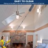 20+ Ft High Reach Ceiling Fan Duster &Microfiber Feather Brush