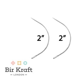 Bir Kraft 2 x Curved Needles Curved Sewing Needle Repair kit | Upholstery Sewing | Assorted Curved Sewing Needle | 2", 3", 3.5" or 4" (2 x 2")