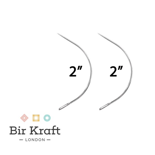 Bir Kraft 2 x Curved Needles Curved Sewing Needle Repair