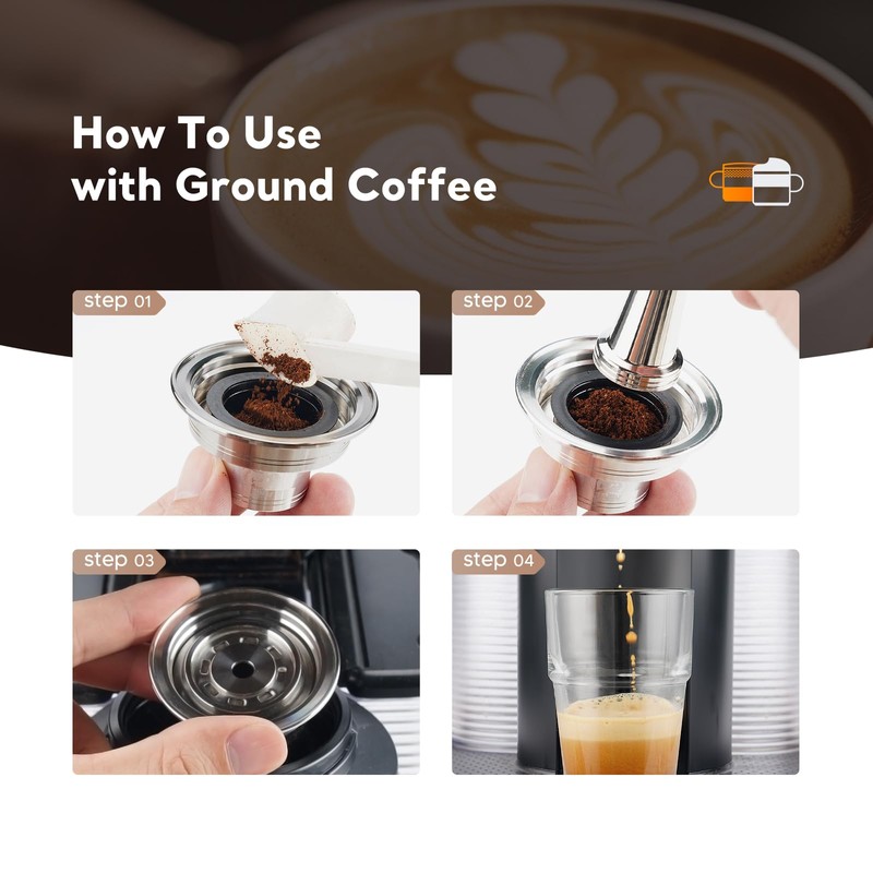 Reusable Coffee Pods Adapter Stainless Steel Converter Holder for espresso