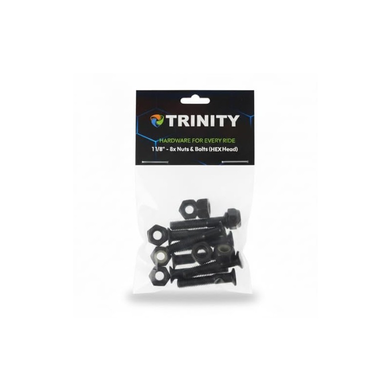 Trinity Skateboard Hardware – 8 X viti & Lock Nuts