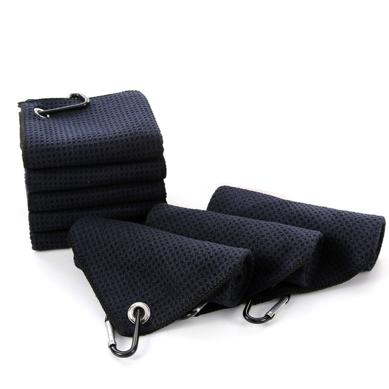 5 Pcs Microfiber Towel with Hook Cleans Clubs Balls Hands