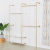 EDCB Industrial Style Wall Mounted Clothing Rack - Heavy Duty