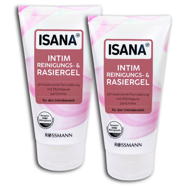 Isana Intimate Cleaning & Shaving Gel 2 x 150 ml