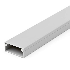 StarTech.com Solid Cable Management Raceway with Cover, 1-1/2"(38mm)W x 5/8"(16mm)H - 6.5ft(2m) length, Single Channel PVC Network/Power Cord Hider/Wall Wire Duct, Max 30 Cables, UL Listed, TAA