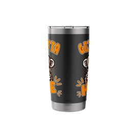 Get Outta Here Grumpy Funny Monkey Meme Humor Stainless Steel Insulated Tumbler