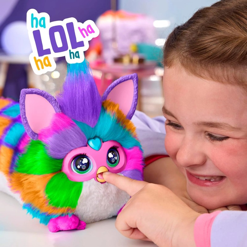 FURBY DJ Interactive Toy Neon Star Snuggly Electronic Plush Toy