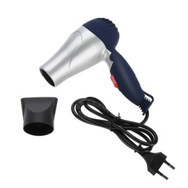 Lightweight Foldable Mini Hair Dryer Portable Adjustable Blow Dryer   Silver