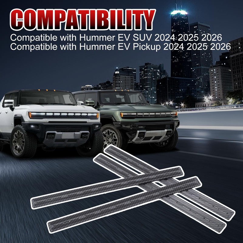Yinanlutos Inner Door Panel Strip Trim Cover Compatible with Hummer