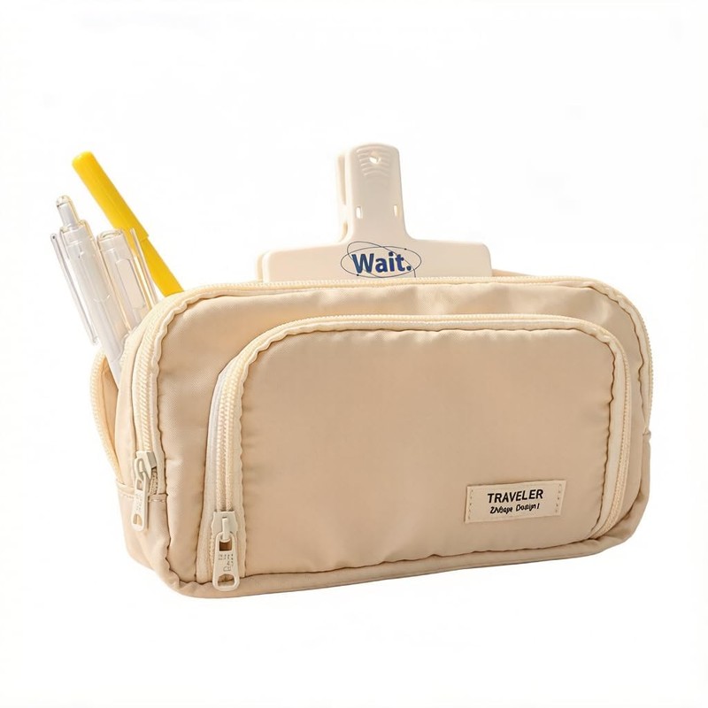 Neo Artion Pen Case, Large Capacity, Pencil Case, Three-Layer Construction,