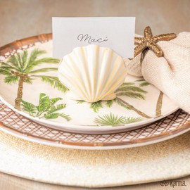 Karma, Seashell Placecard Holder, Cut Shell for Beach Wedding Place Cards, Shells for Wedding or Event Table Décor