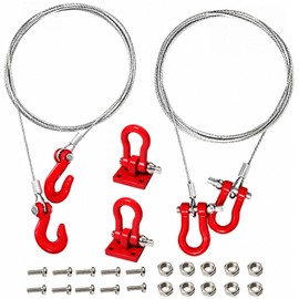 RC Trailer Chain Tow Rope & Buckle Winch Shackles for 1/10 Scale Crawler