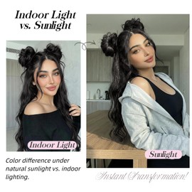 Space Buns Hair Piece 2 Pack Messy Bun Extension Claw Clip Women