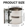Blueshyhall Exhaust Clamp, Pipe Connector Stainless Steel with M10 Galvanised