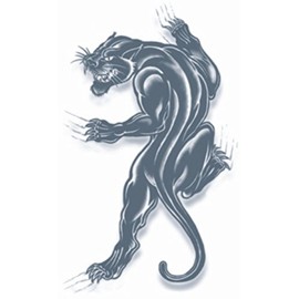 Tinsley Transfers Panther Prison Temporary FX Tattoo, Black/White
