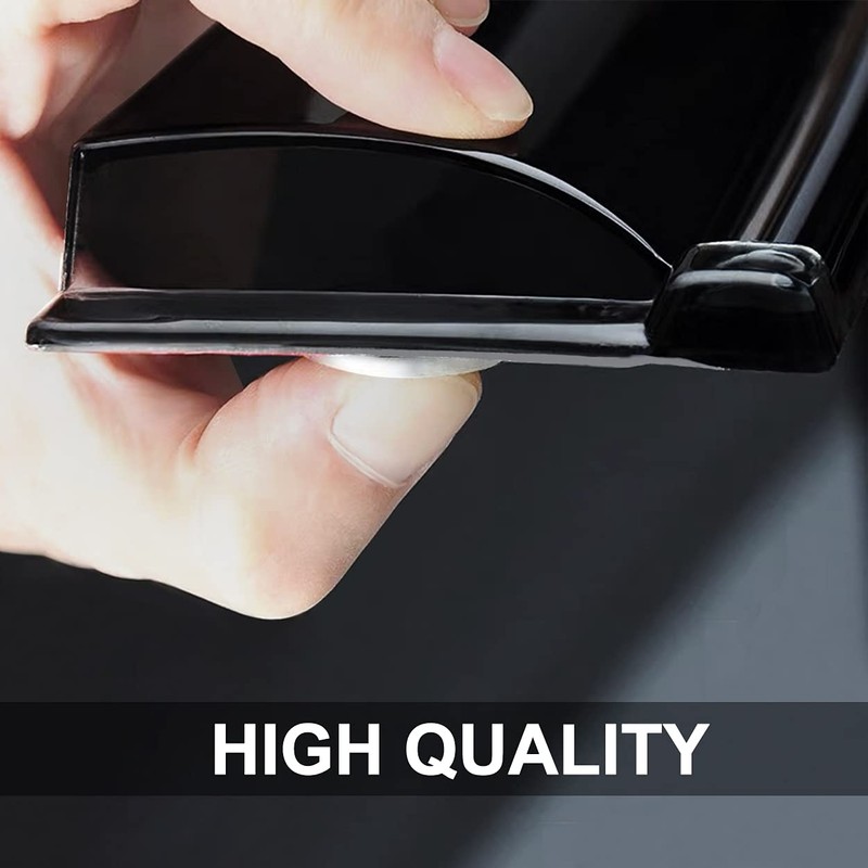 Puermto Side Window Wind Deflector, 2pcs Out-Channel Tape-On Dark Smoke