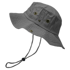 Glory Max Washed Cotton Bucket Hat with Chin Strap Fishing Sun Safari Boonie Cap (as1, Alpha, l, x_l, Olive)