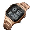 PASOY Men's Digital Multi-Function Watches 2 Time Alarm Stopwatch Countdown