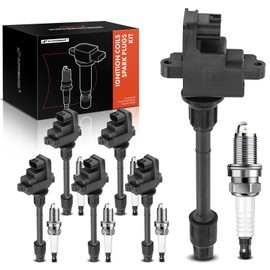 A-Premium Set of 12 Ignition Coil Pack and Iridium Spark Plugs Compatible with Nissan Maxima 1995-1999 & Infiniti I30 1996-1999