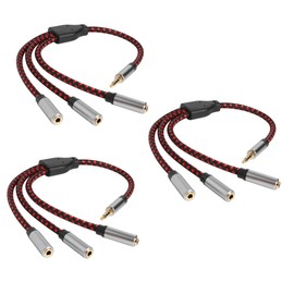 OSALADI 3pcs Headphone Audio Splitter Adapter Cable Way y Splitter for Headphones and Microphones Compact Design for Laptops Smartphones and Tablets Excellent Sound Reproduction