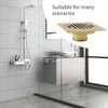 WDONAY 4 Inch Square Shower Drain, Brass Floor Drain Cover,