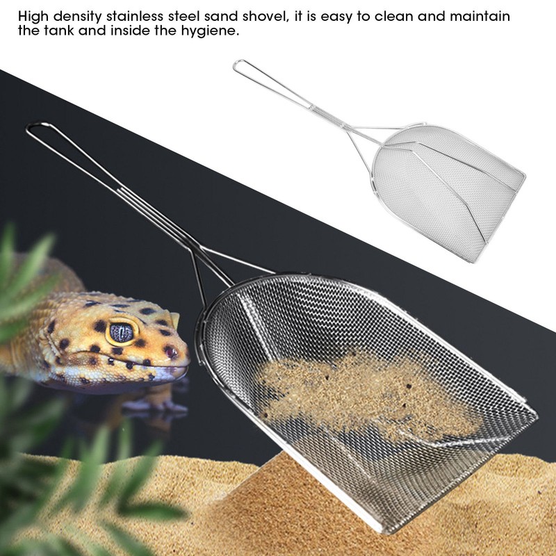 Reptile Sand Shovel Scooper Stainless Steel Fine Durable Litter Corner