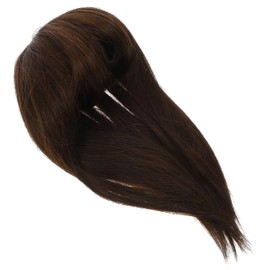 NOLITOY Invisible Hair Topper for Women Clip Synthetic Hairpiece for Thinning Hair Comfortable and Breathable Design Versatile Styling for Natural Look Light Brown Color