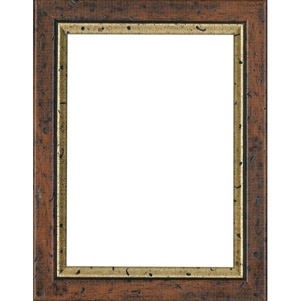 capestore A4 Arte Povera 25 mm Shatterproof Crilex and Resin Frame Security Frame for Diplomas, Certificates and Photos, Picture Frame 21 x 29.7 cm (Walnut Wire Gold)
