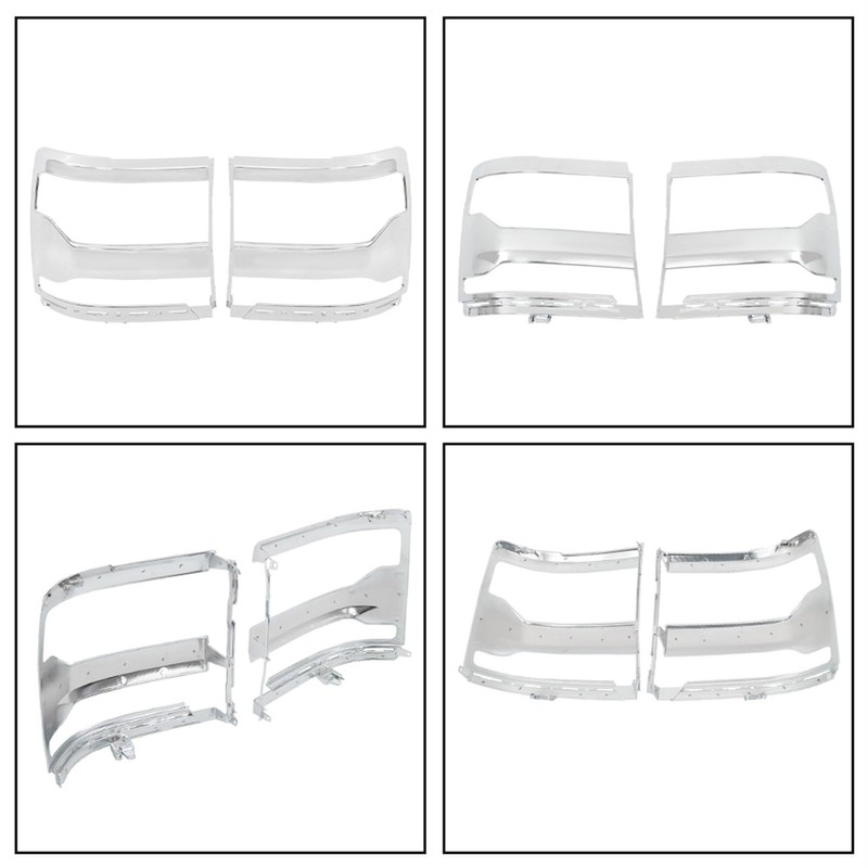 GXYWADY Headlight Bezels Headlight Cover Trim Replacement for 2016-2018 Chevy