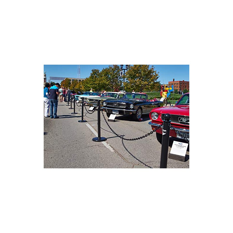 Mr. Chain Plastic Barrier Chain, Black, 2-Inch Link Diameter, 10-Foot