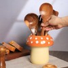 Bicuzat Mushroom Shaped Ceramic Kitchen Utensil Holder, Large Cooking Utensil