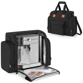 Yarwo Coffee Maker Bag Compatible with CASABREWS CM5418/3700/Keurig K-Mini/ATATIX, Espresso Machine Travel Case with Insulated Pockets and 3 Carrying Ways for Coffee Maker, Pods, Grinder and Supplies