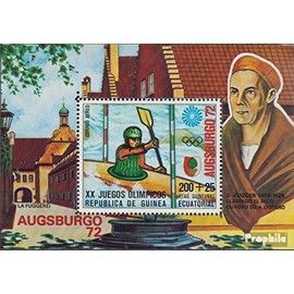 Prophila Collection Äquatorialguinea Block9 (kompl.Ausg.) gestempelt 1972 Olympische Sommerspiele 72 (Briefmarken für Sammler) Wassersport (Schwimmen/Segeln …)