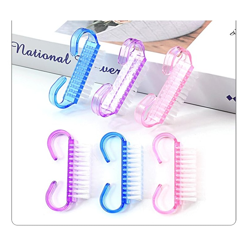 Mirhua Nail Brush, Nail Brush, Colorful 3 Colors, Set of