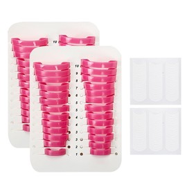 YAFLUG 52 Stück Nagelschablonen, Nagel Schablone, Wiederverwendbar Nägel Edge Hautbarriere Kit, Nail Art Lackschutz Spitzenschutz,Nagel Zubehör Mit Nagel Kunst Sticker(10 Größen)