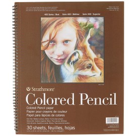 Strathmore 62477110 - Bloc de Papel en Espiral para lápices de Colores, 11 x 14 Pulgadas, 30 Hojas