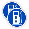 Unbranded/Generic (2) 3.75" Round EV Charging Station Stickers Decals /