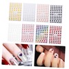WOONEKY 8sheets Charming Heart Shaped Nail Decals Manicure Stickers for
