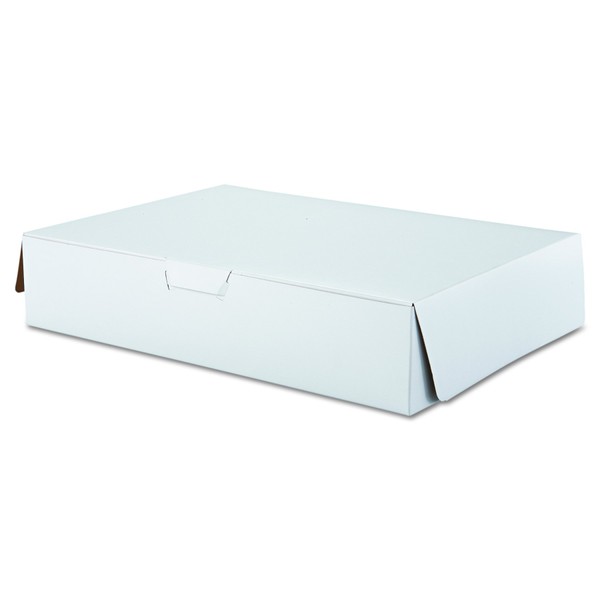 Southern Champion Tray 1029 Premium Clay Coated Kraft Paperboard White Non-Window Sheet Cake and Utility Box, 19" Length x 14" Width x 4" Height, 1/2 Sheet (Case of 50)