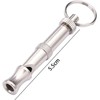Myuiao Silver Adjustable Ultrasonic Dog Whistle,Portable Whistle Pet Whistle Supersonic