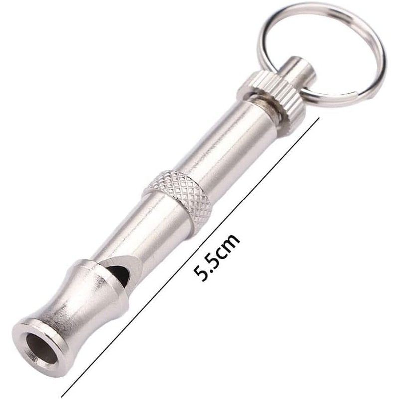 Myuiao Silver Adjustable Ultrasonic Dog Whistle,Portable Whistle Pet Whistle Supersonic
