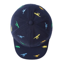 Pesaat Baby Peaked Cap Boy Baseball Cap Children's Sun Hat UV Protection Baby Boy Baseball Cap Children Boys Summer Hat, Blue dinosaur