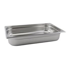 CateringBase Stainless Steel Gastronorm Pan, 1/1 Size, 65mm Deep, Silver