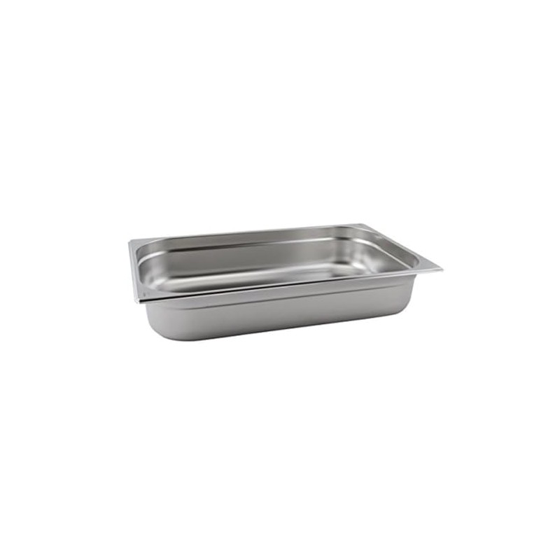 CateringBase Stainless Steel Gastronorm Pan, 1/1 Size, 65mm Deep, Silver